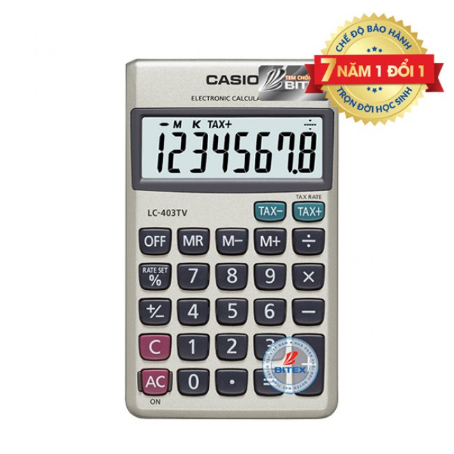 Casio Lc403 8 Digits Pocket Calculator มีTAX