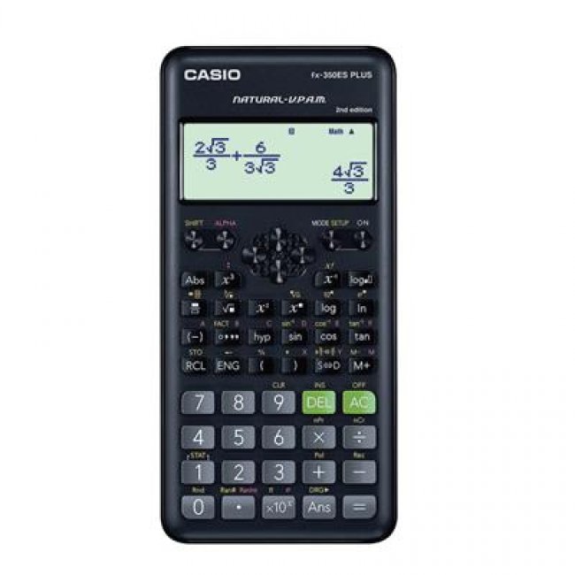 เครื่องคิดเลขวิทยาศาสตร์ Casio FX-350ES PLUS 2nd Edition รุ่นมาตาฐานที่ขายดีที่สุด เหมาะกับหลักสูตร ช่างอิเลค ช่างยนต์ ช่างอุตสาหกรรม