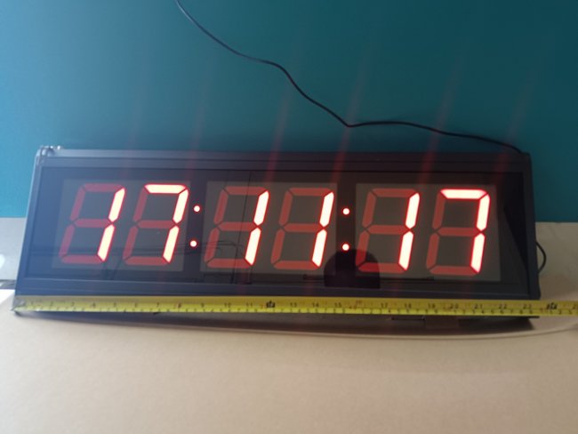 นาฬิกาดิจิตอลขนาดใหญ่ LED DIGITAL CLOCK แขวนผนัง รุ่น6020 เหมาะสำหรับโรงงาน โรงเรียน หรือตกแต่งบ้าน 60X20X4